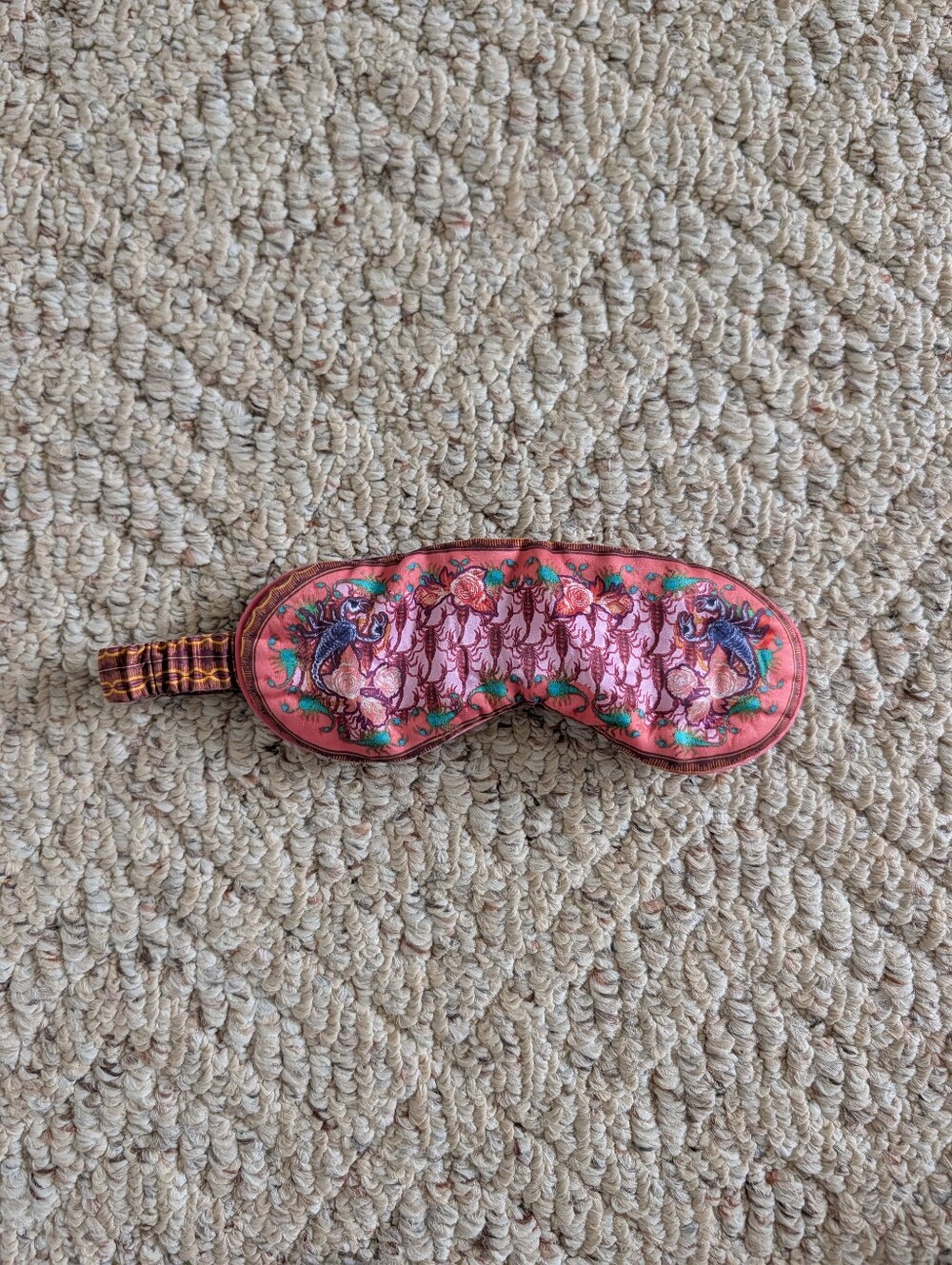 Slip Scorpio Sleep Mask Silk Pink Scorpion Zodiac Satin
